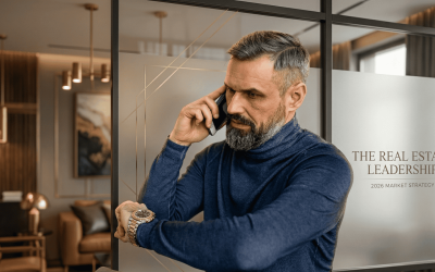 real estate agent checking time while on call illustrating lead response time urgency