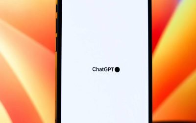 Smartphone displaying an AI chatbot interface with the ChatGPT logo on screen